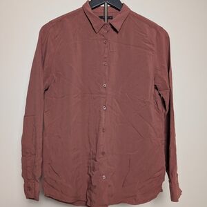 Women's Button-Up Blouse - Brown